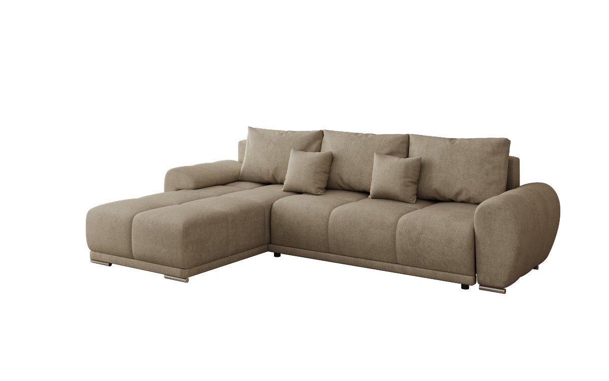 Designer Sofa Leni L mit Schlaf- und Klappfunktion in Stoff