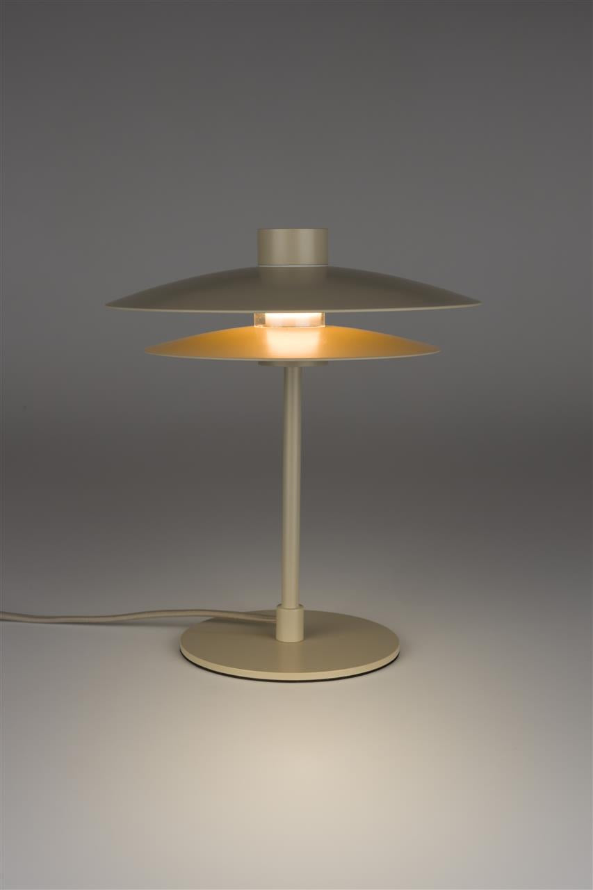 Tischlampe Wubbo – aus Eisen in Beige