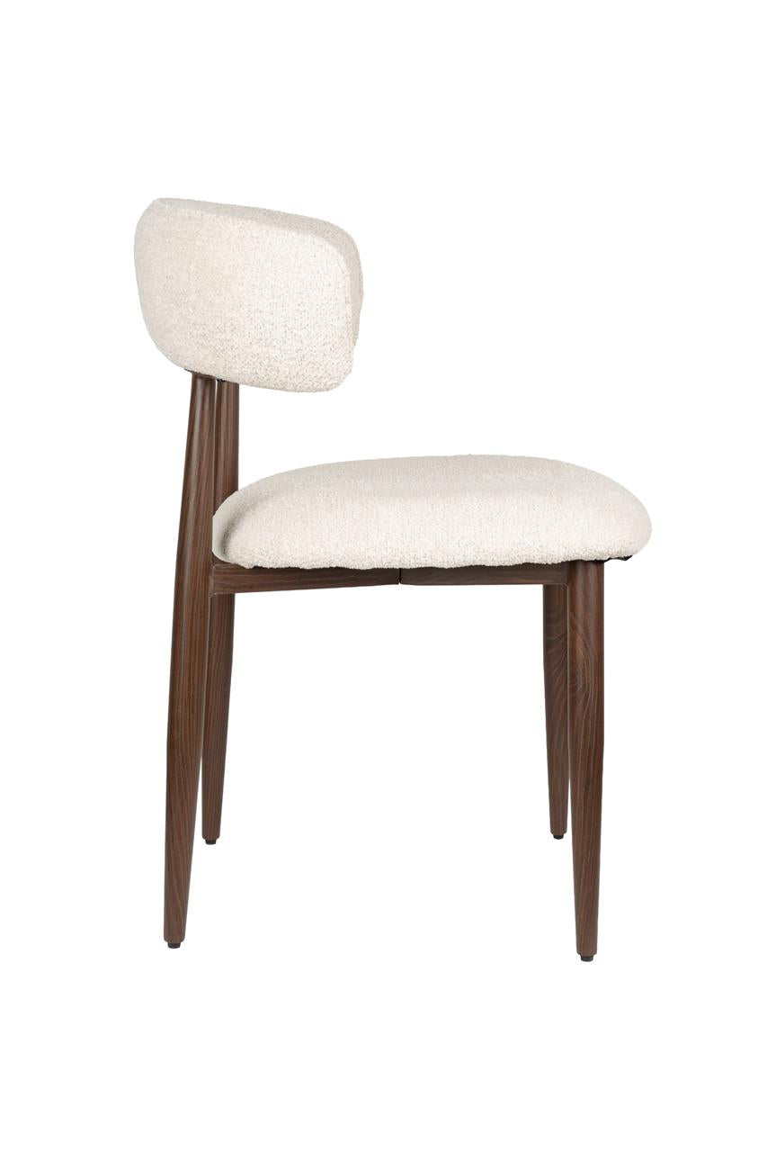 Esszimmerstuhl Stanley 2er-Set – aus Bouclé in Beige