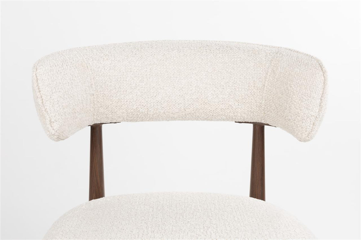 Esszimmerstuhl Stanley 2er-Set – aus Bouclé in Beige