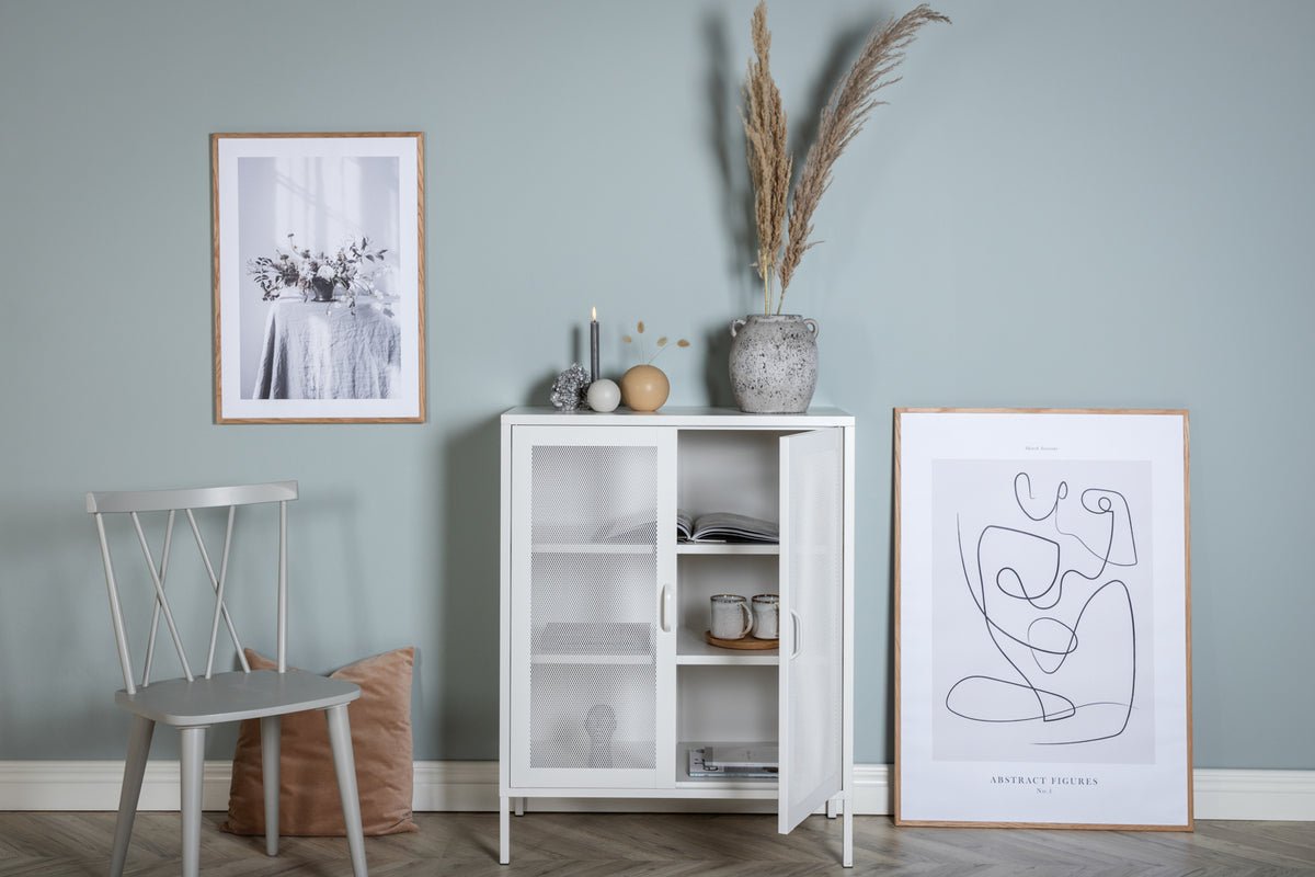 Kommode Faylen – Industrial-Design in Schwarz, Weiß & Grau