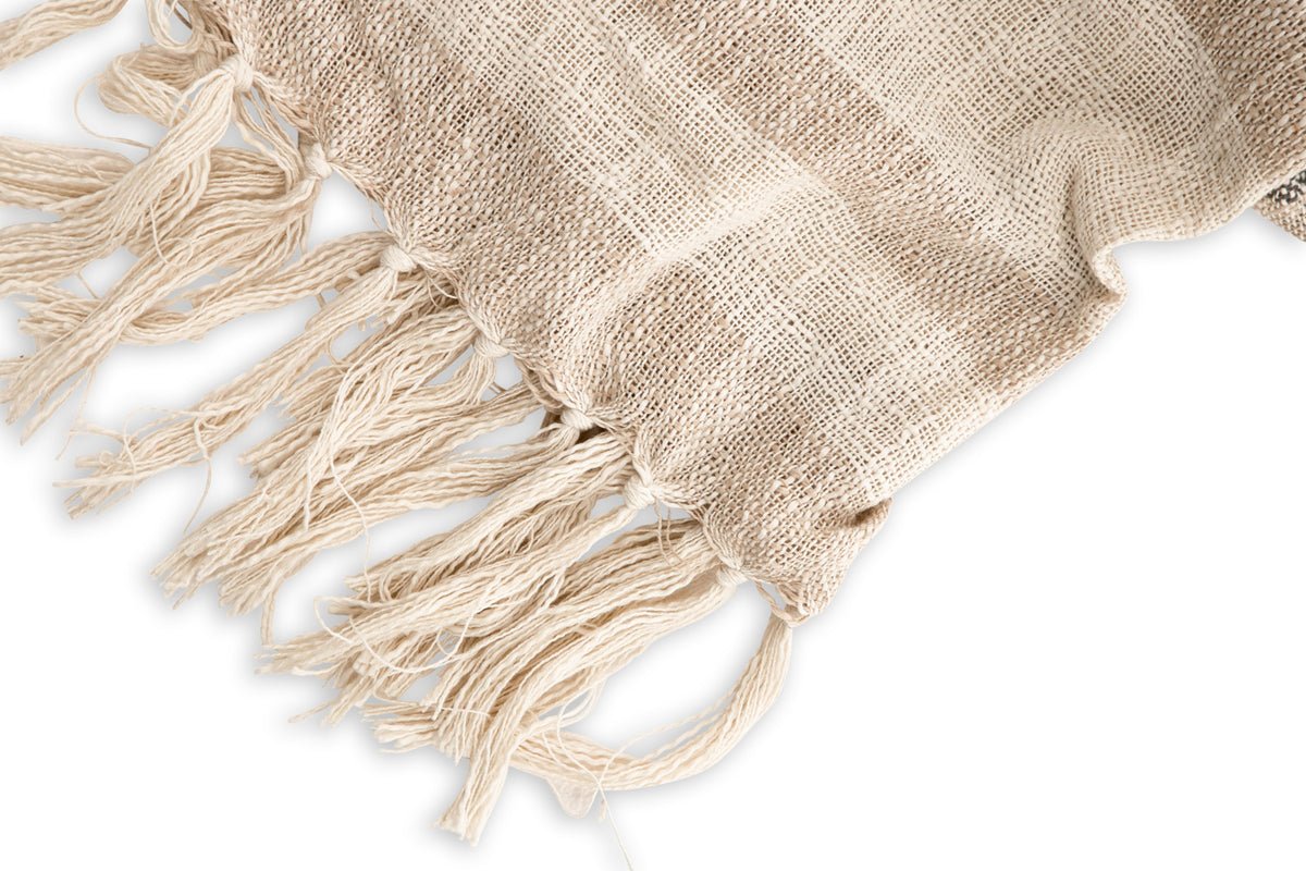 Tagesdecke Lunara – 170×130 cm mit Fransen & Struktur-Webdesign