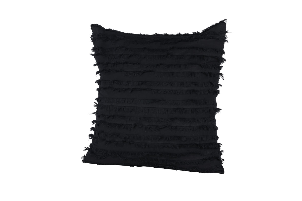 Kissenbezug Erika - 45x45 cm in Schwarz aus 100% Baumwolle