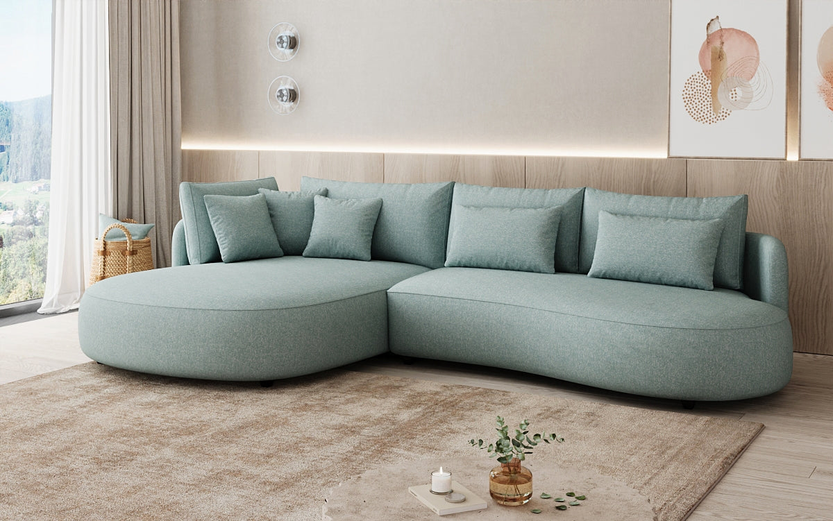 Designer Ecksofa Ando Mini in Strukturstoff