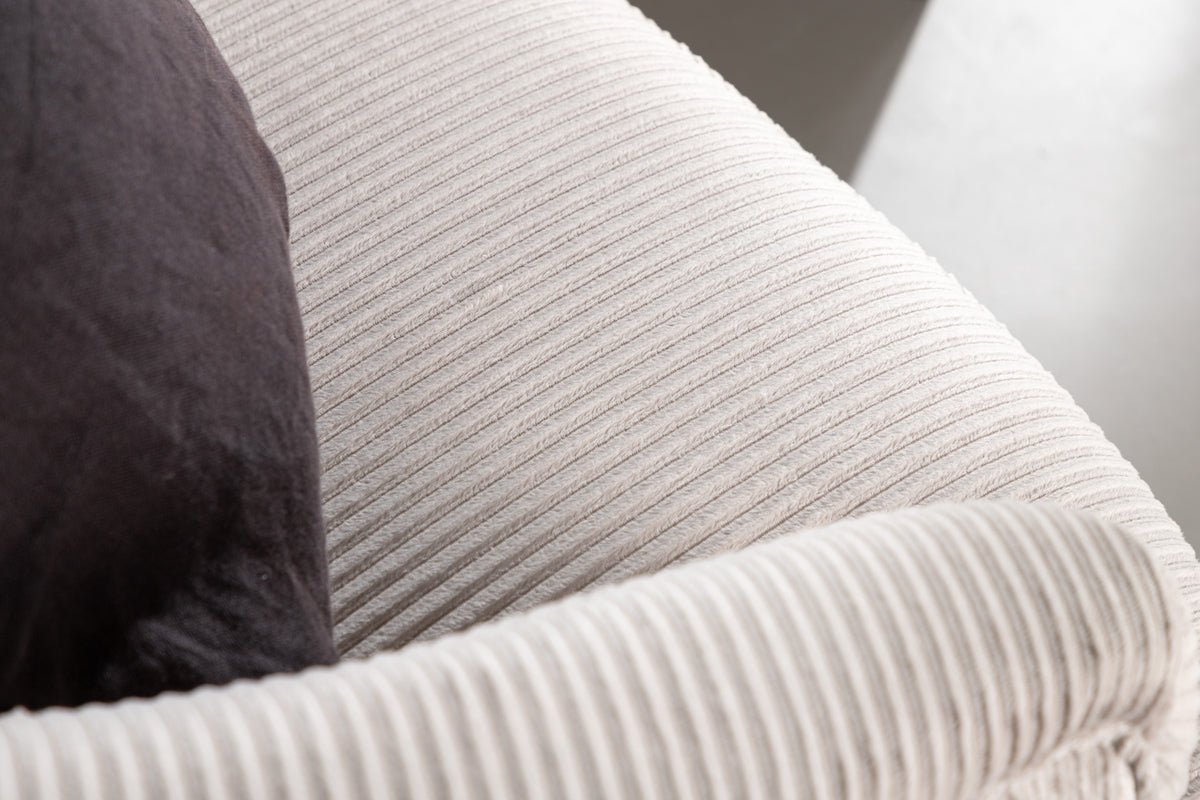 Designer Lounge Sessel Rivano – Cord-Loungechair in Beige