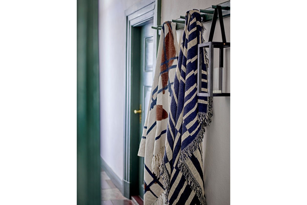 Überwurfdecke Sola - Natur, aus recycelter Baumwolle