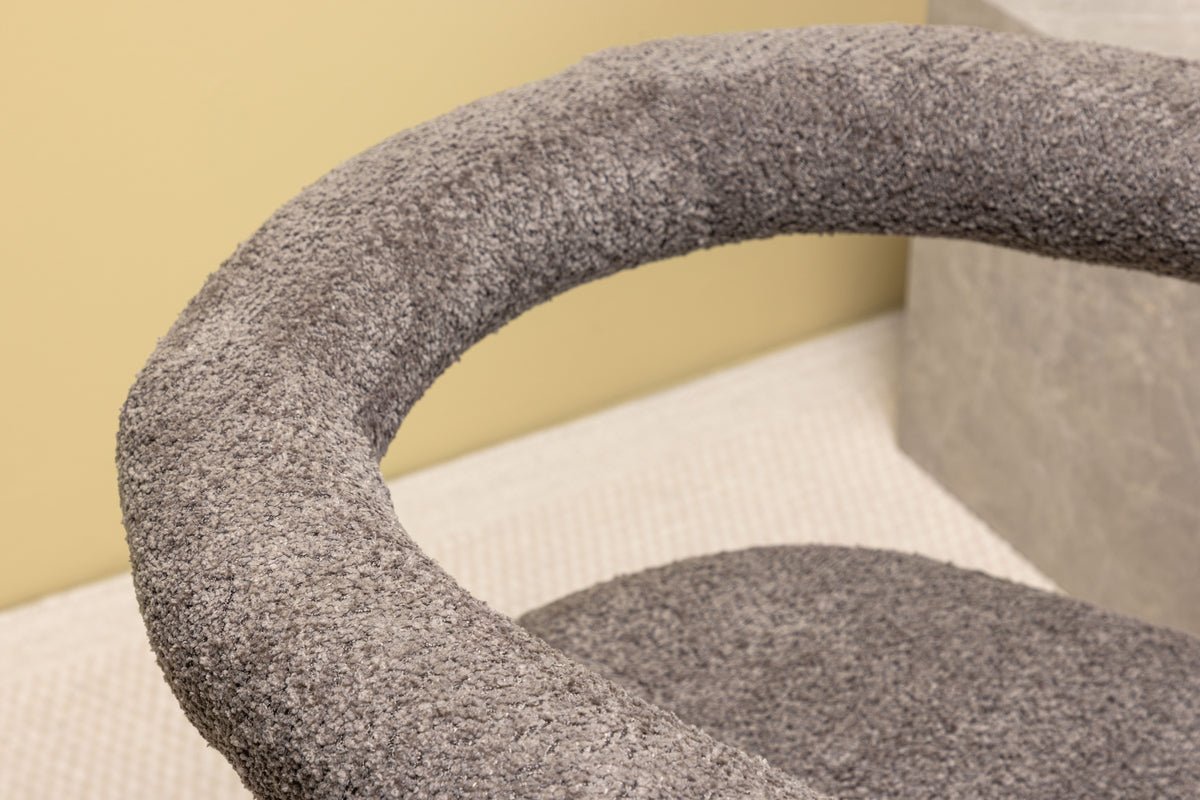 2er Set - Stuhl Paje mit gauem Bouclébezug