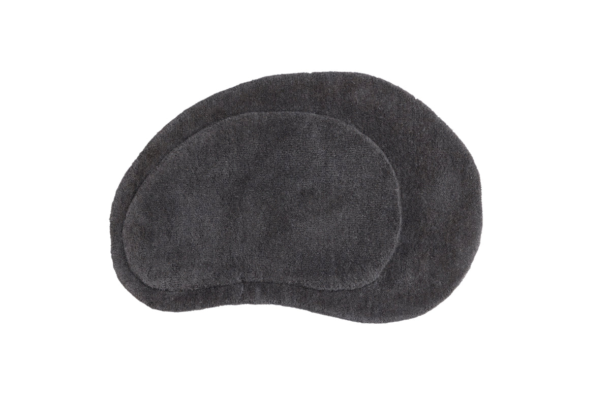 Badematte Aven – aus Wolle in Dunkelgrau