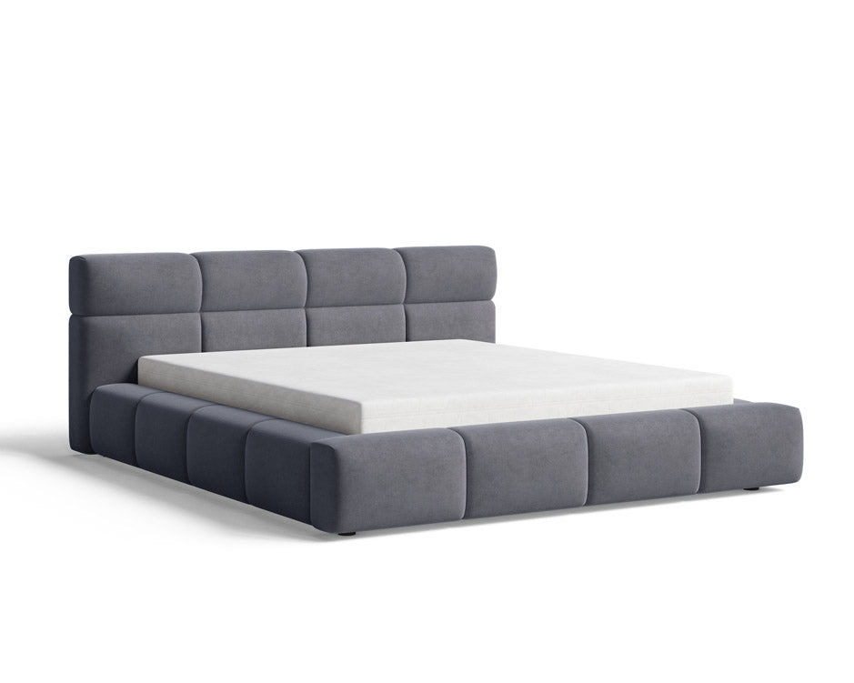 Designer Polsterbett Lora Samt mit Stauraum