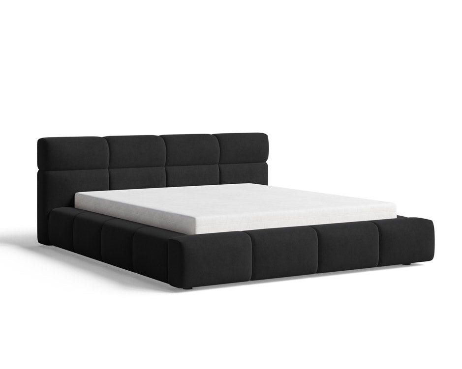 Designer Polsterbett Lora Samt mit Stauraum