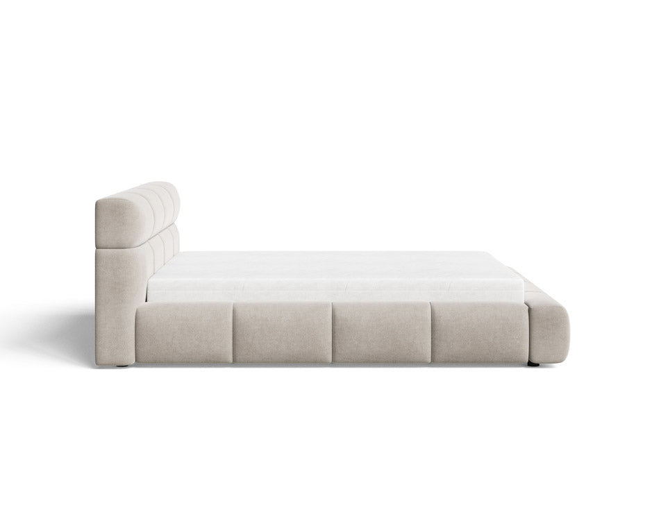 Designer Polsterbett Lora Samt mit Stauraum