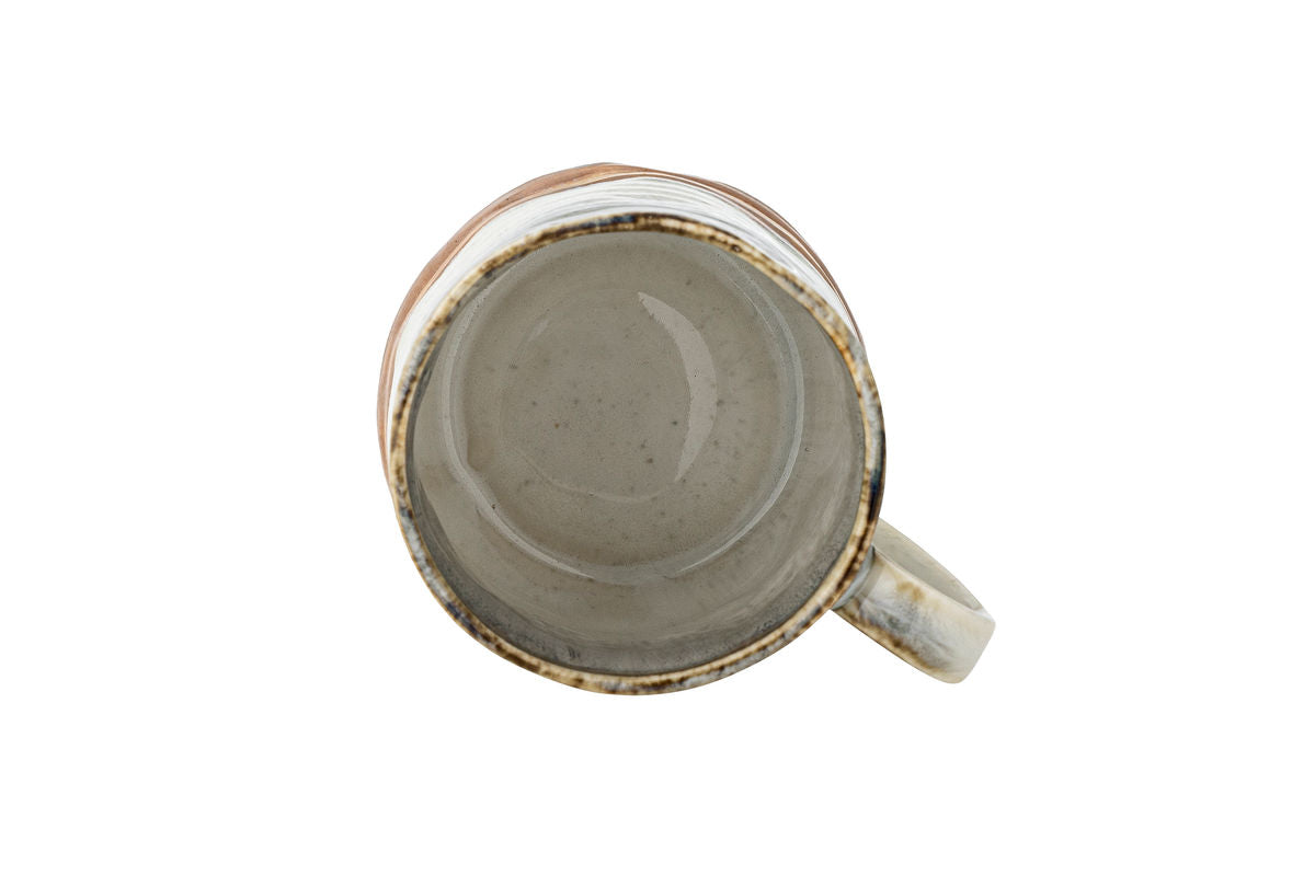 Becher-Set Avena – Reaktive Glasur mit vertikaler Struktur (4er-Set)