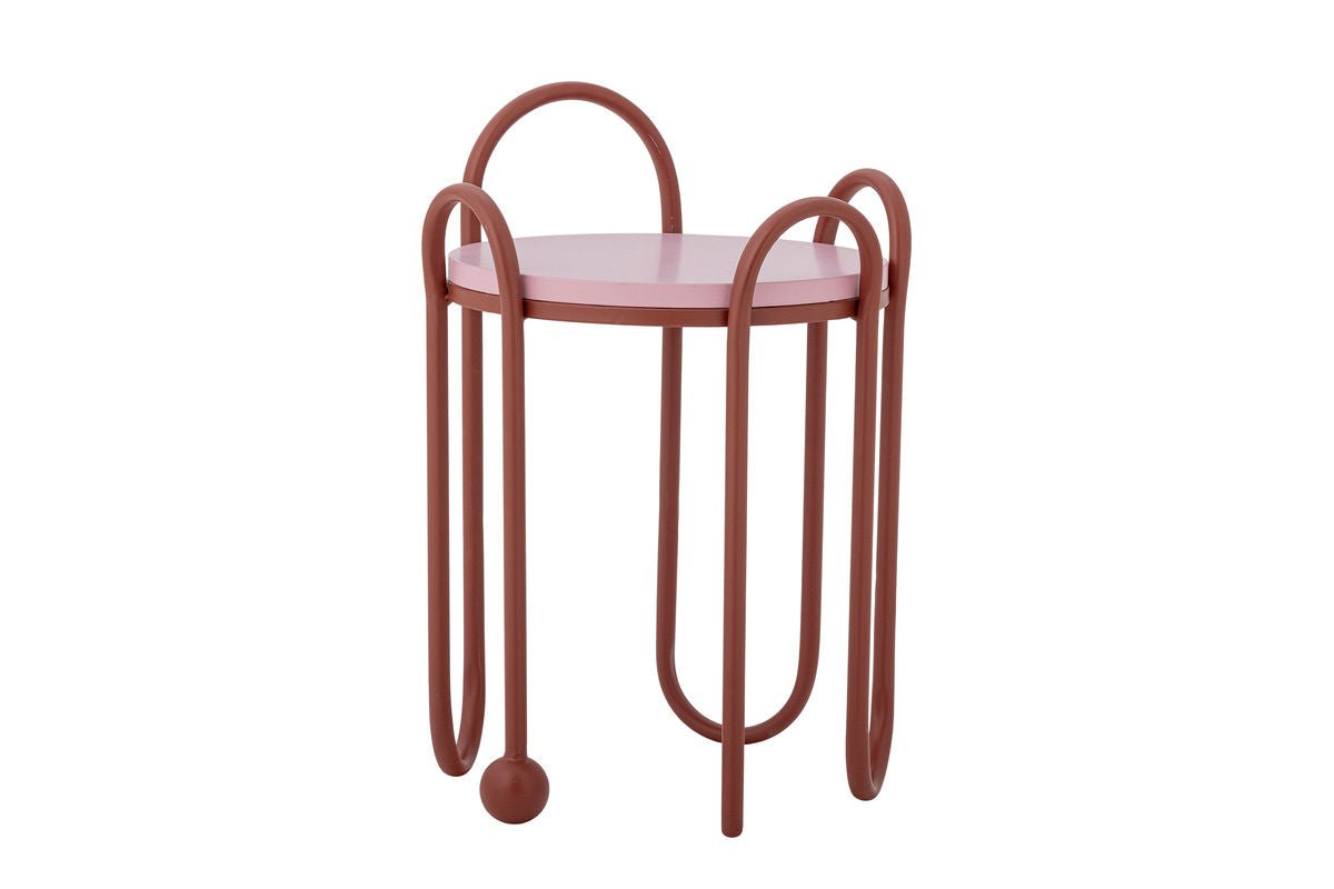 Beistelltisch Kalea – lackiertes Metall in Rot