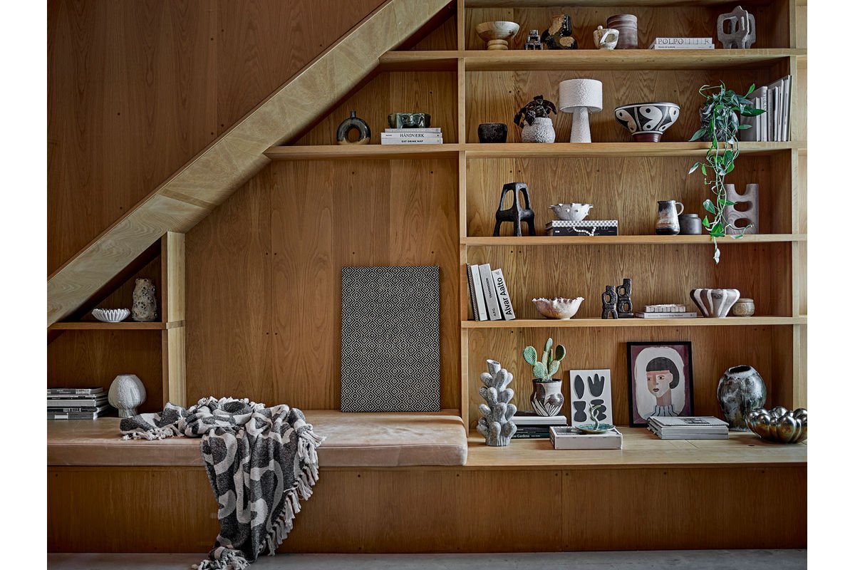 Tagesdecke Maris - Schwarz, aus recycelter Baumwolle