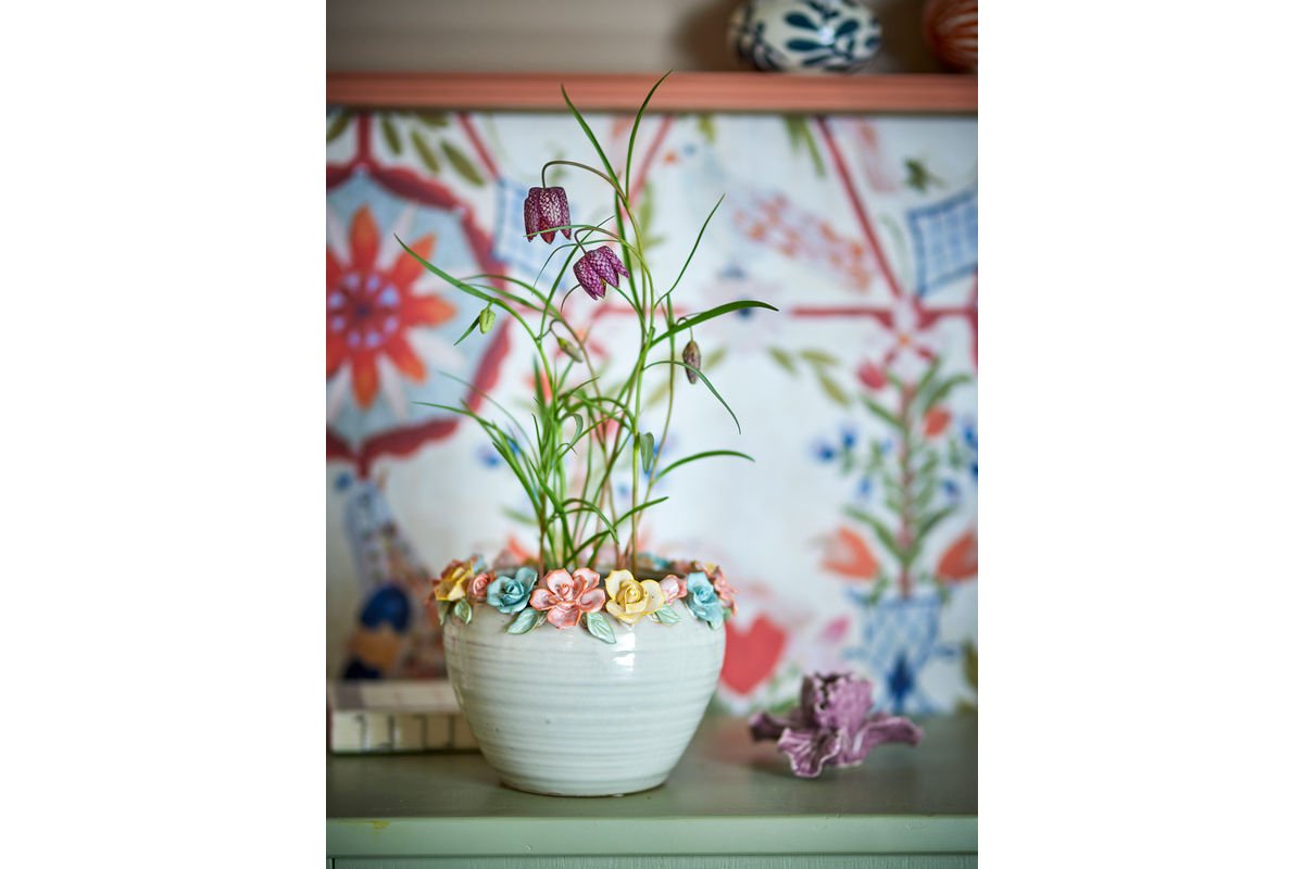 Blumentopf „Florena“ – Buntes Steingut