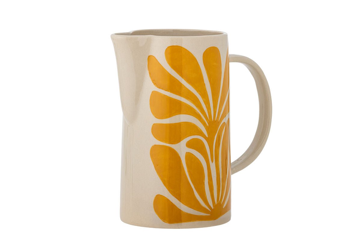 Krug Solis – handbemaltes Steingut in Gelb