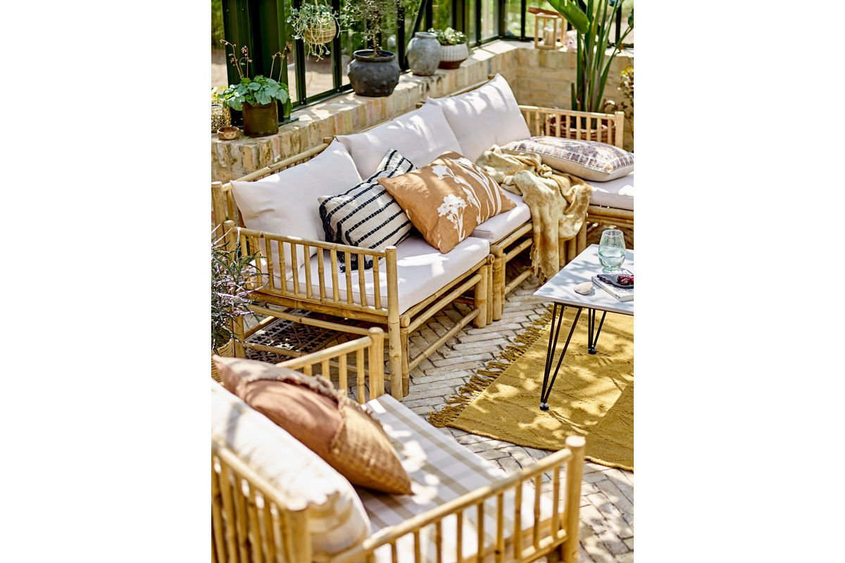 Tagesdecke Romy – Tie-Dye-Design in Gelb