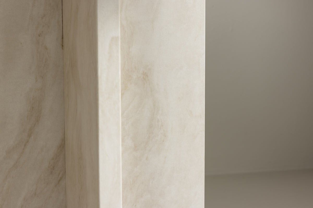 Beistelltisch Baki – in zwei Größen mit Marmoroptik