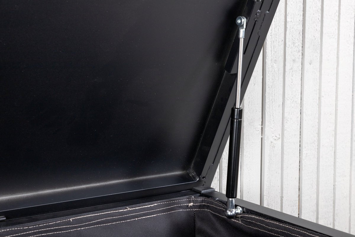 Garten Kissenbox Ludmilla - schwarze Aluminiumkonstruktion inkl. Innentasche