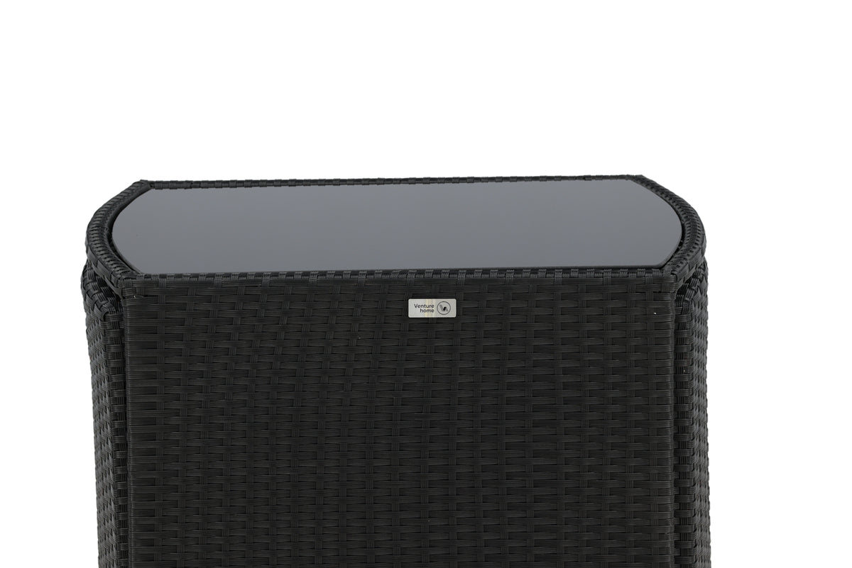 Balkonset Bob - in wahlweise schwarzem oder grauem Rattan