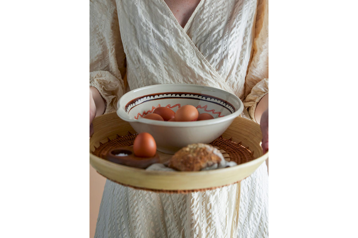 Schale Riona – Steingut mit handgemaltem Muster