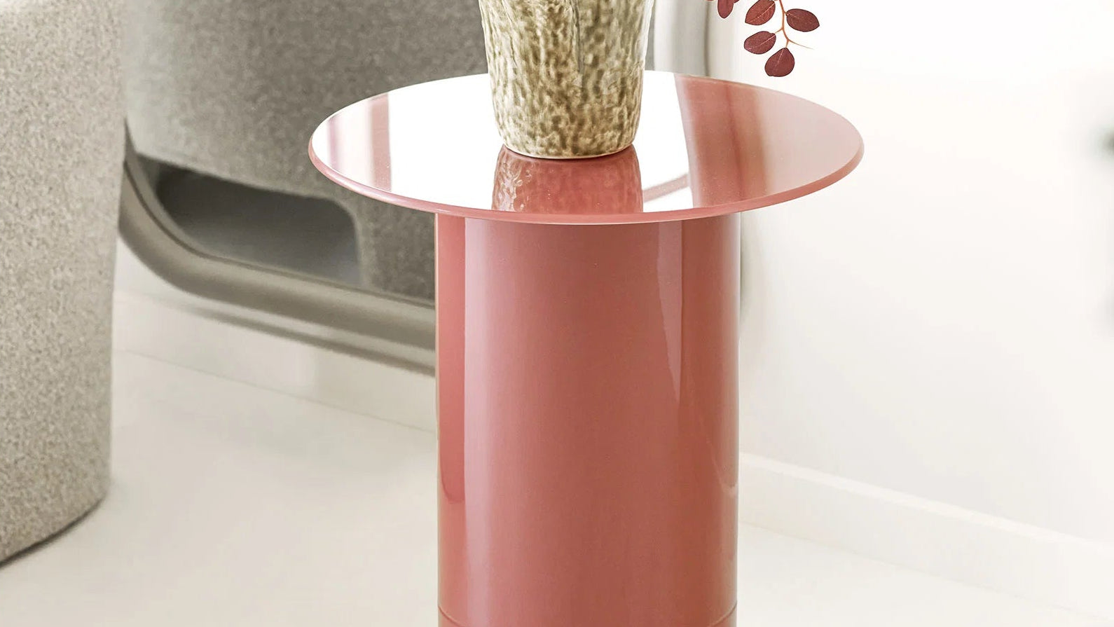 Beistelltisch Rose - aus MDF und Glas