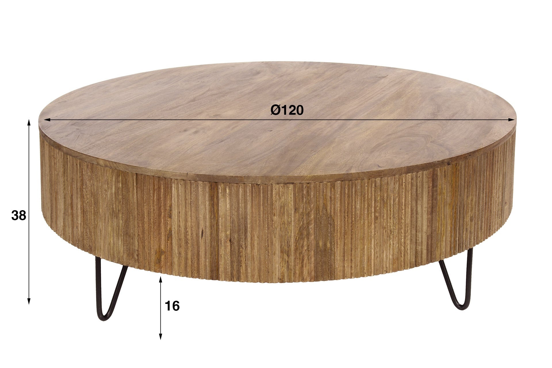 Couchtisch Duna - aus Mangoholz ⌀ 120 cm