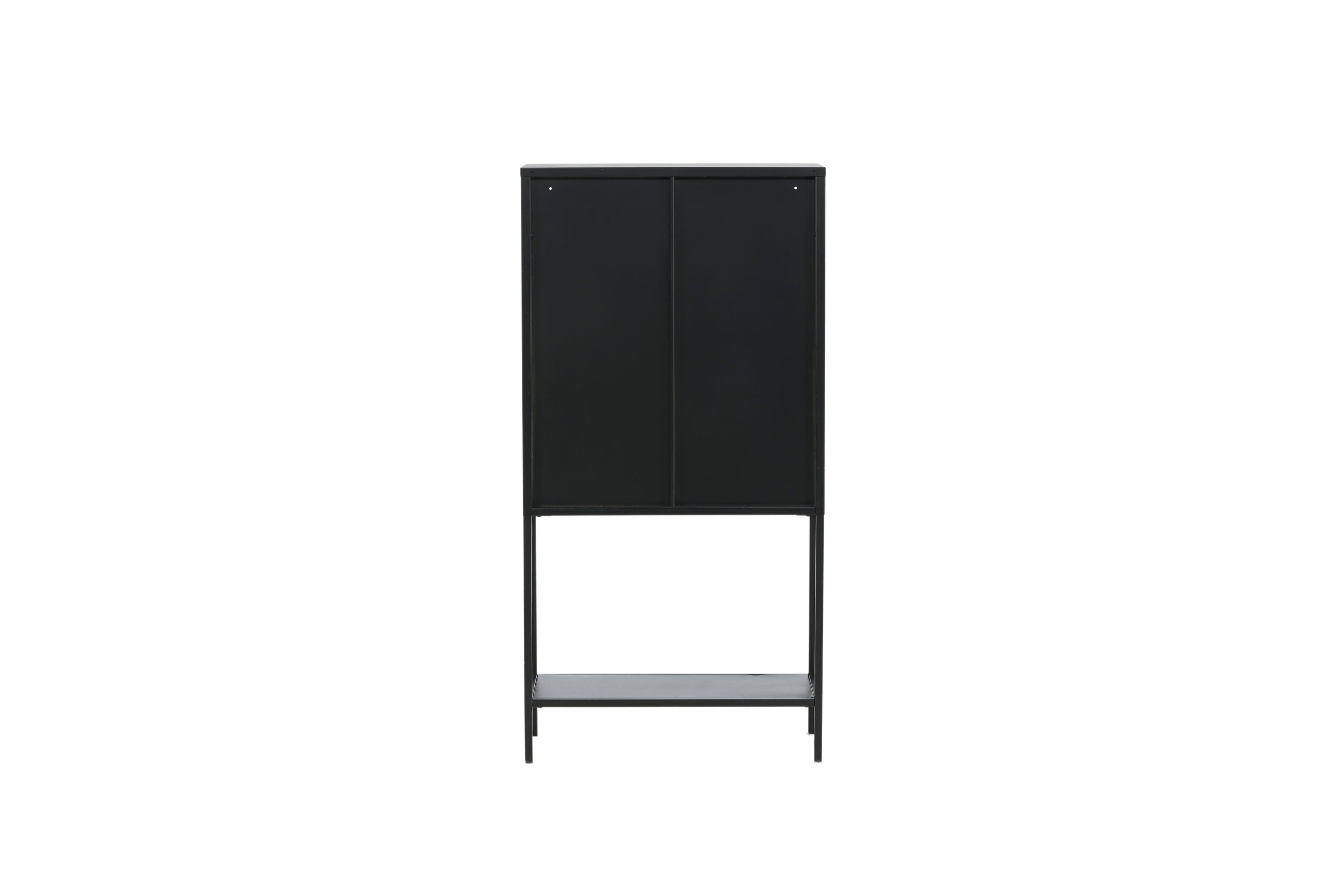 Vitrine Varda - in Schwarz mit Glastüren