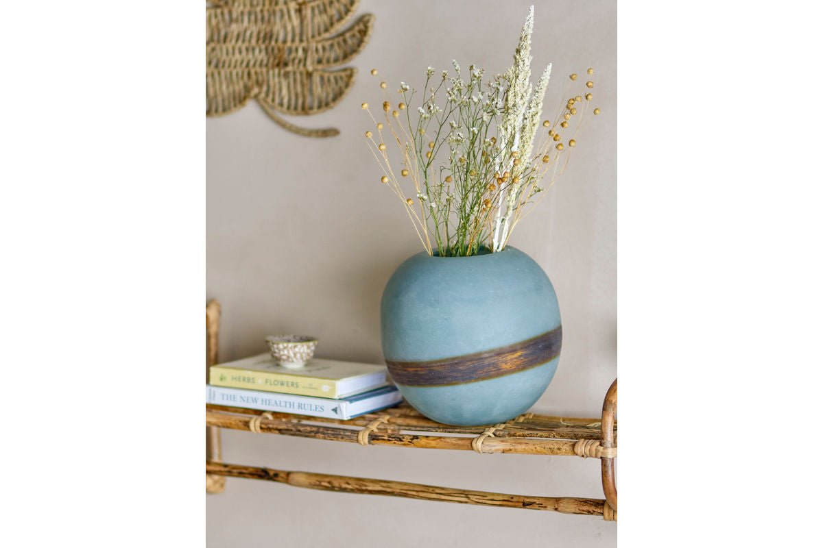 Vase „Feyra“ – Blaues Glas