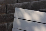 2er Set - Gartenstuhl Vita in Weiß/Grau aus Aluminium und Aintwood-Sitzfläche