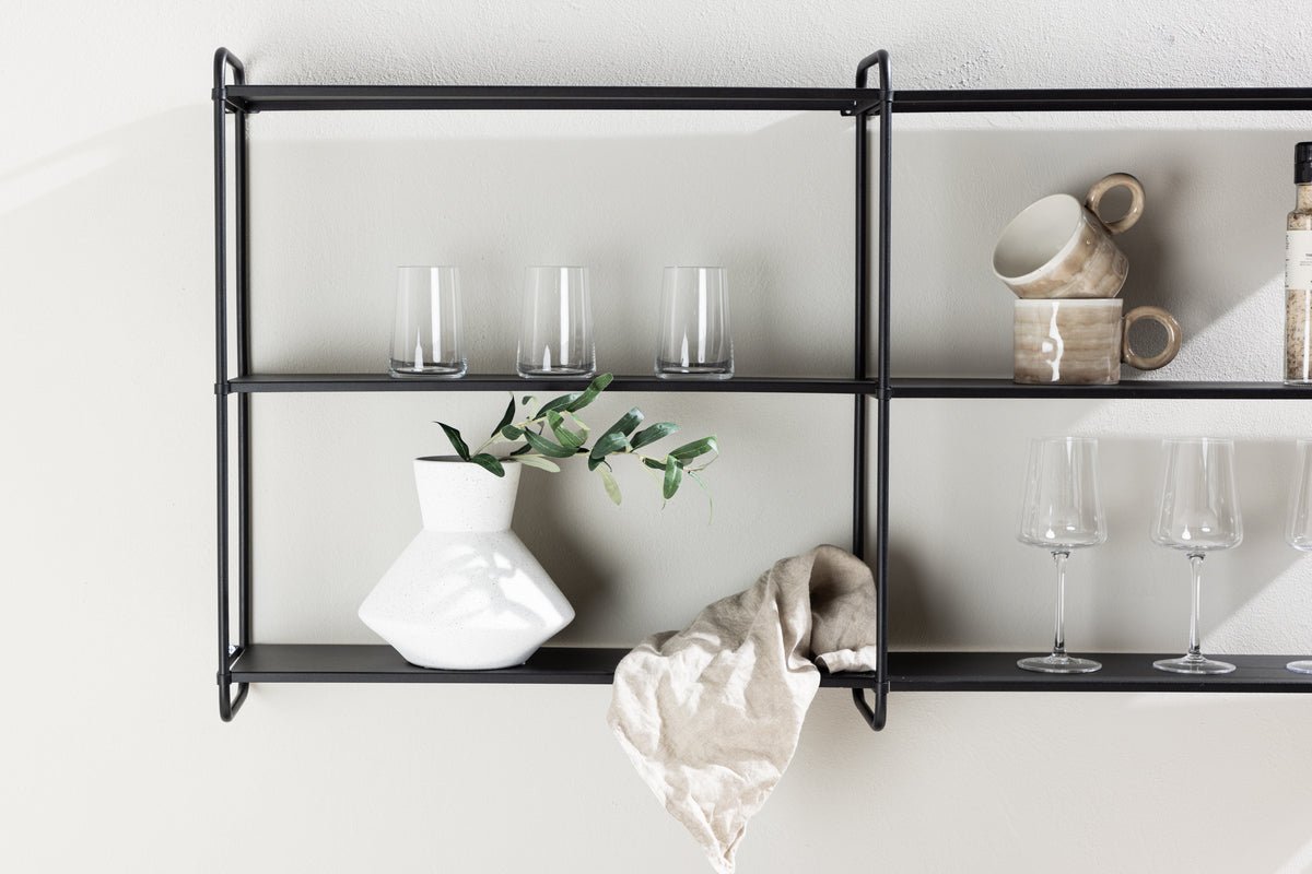 Wandregal Lyon – Wandregal in Beige oder Schwarz, klein & groß