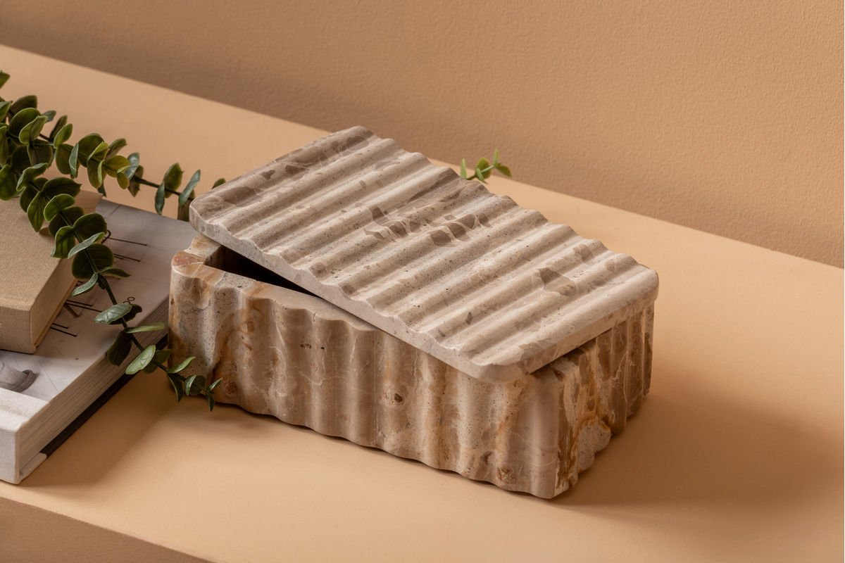 Schale Vespera – gefertigt aus Marmor - mit Deckel