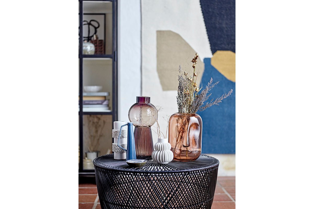 Vase "Snow" - weiße Steingutvase