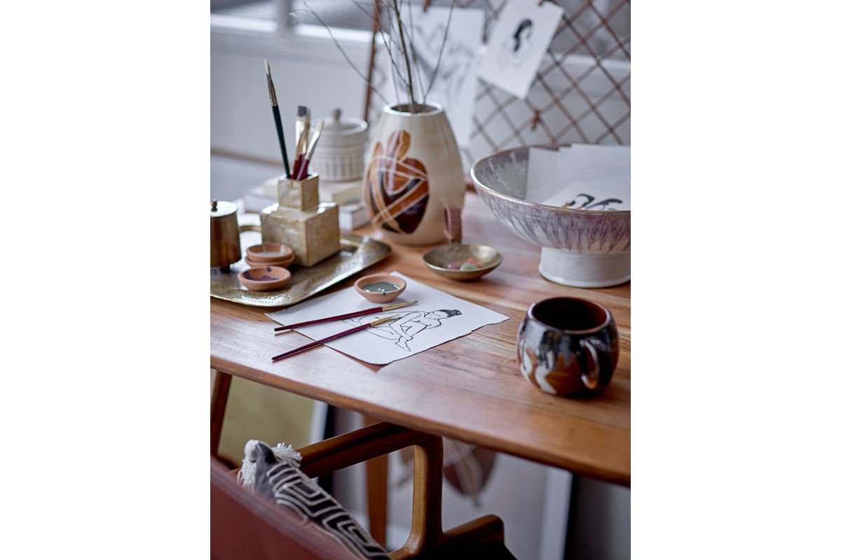 Vase "JONI" - bemaltes Steingut