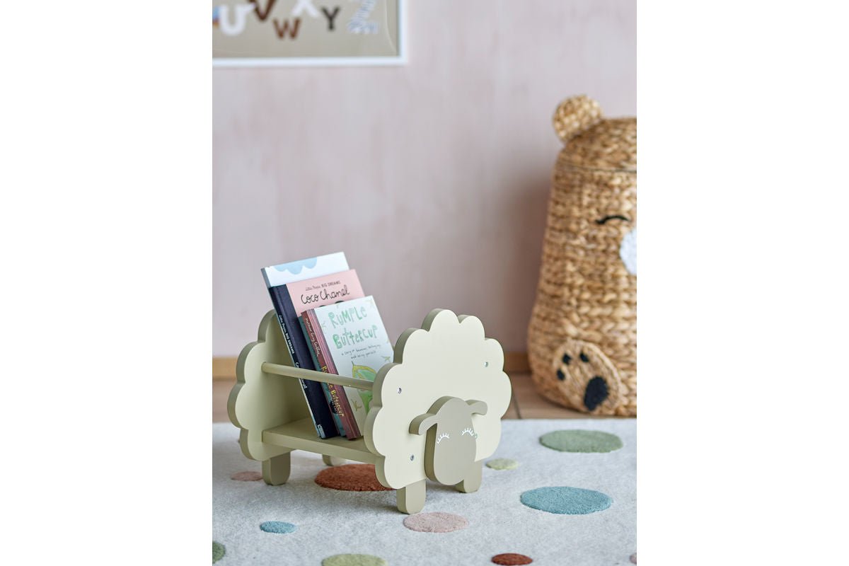 Kinder Bücherregal Polly – Schaf aus FSC®-zertifiziertem Holz in Grün für das Kinderzimmer