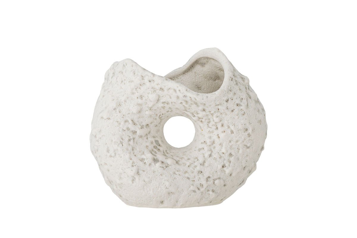 Vase Lillet - Weiß, aus Steingut