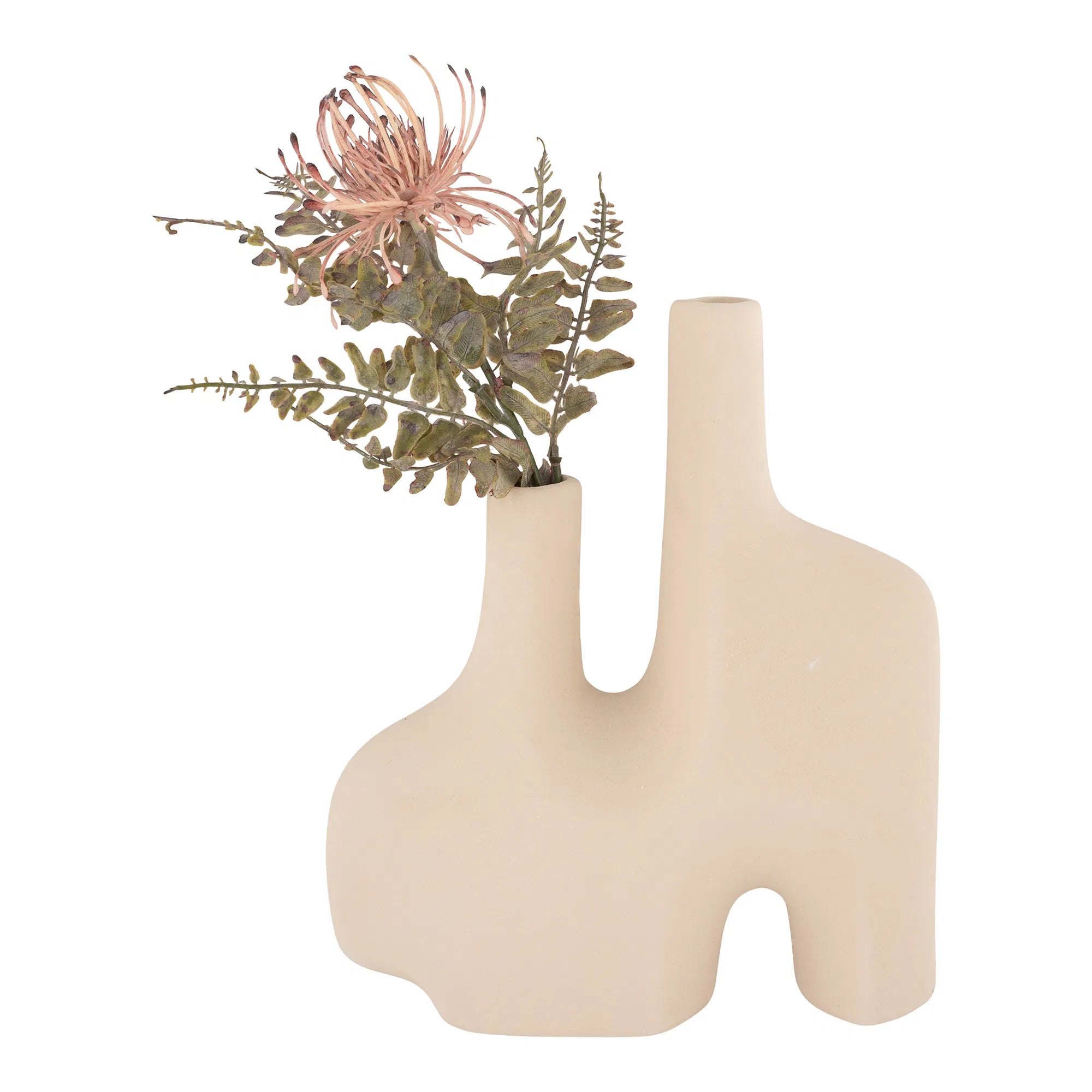 Vase „Sorelia“ – Sandfarbenes Keramik-Design