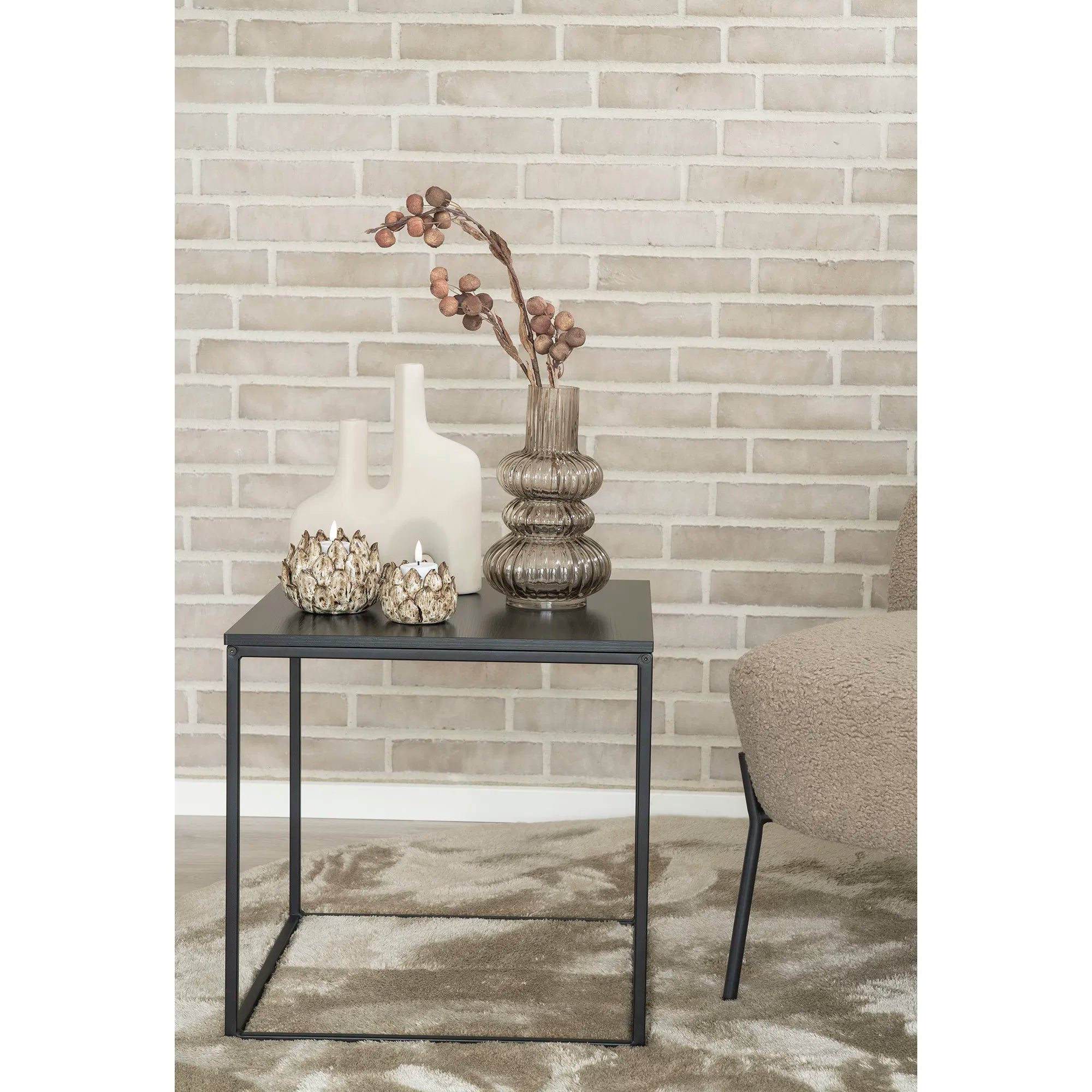 Vase „Sorelia“ – Sandfarbenes Keramik-Design