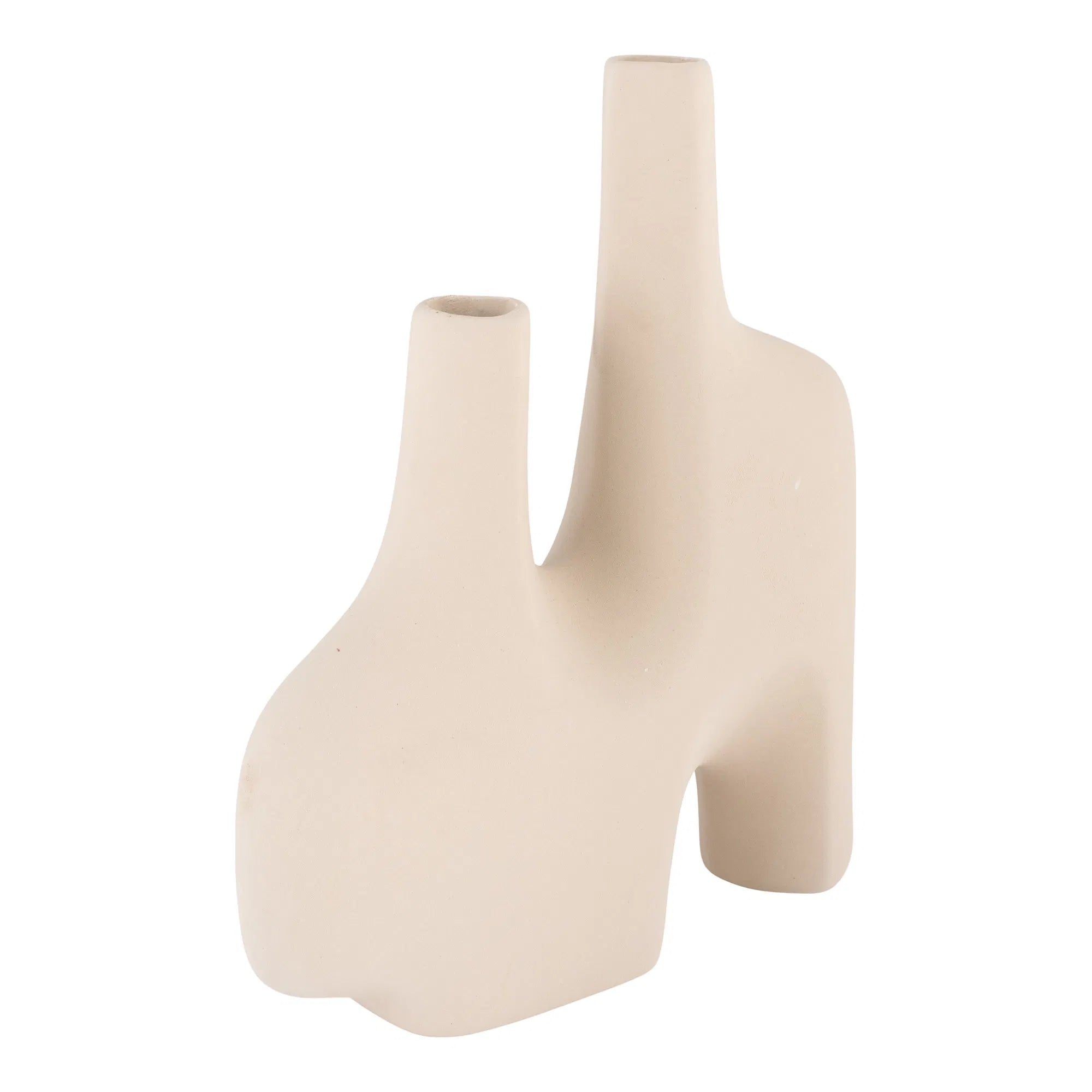 Vase „Sorelia“ – Sandfarbenes Keramik-Design