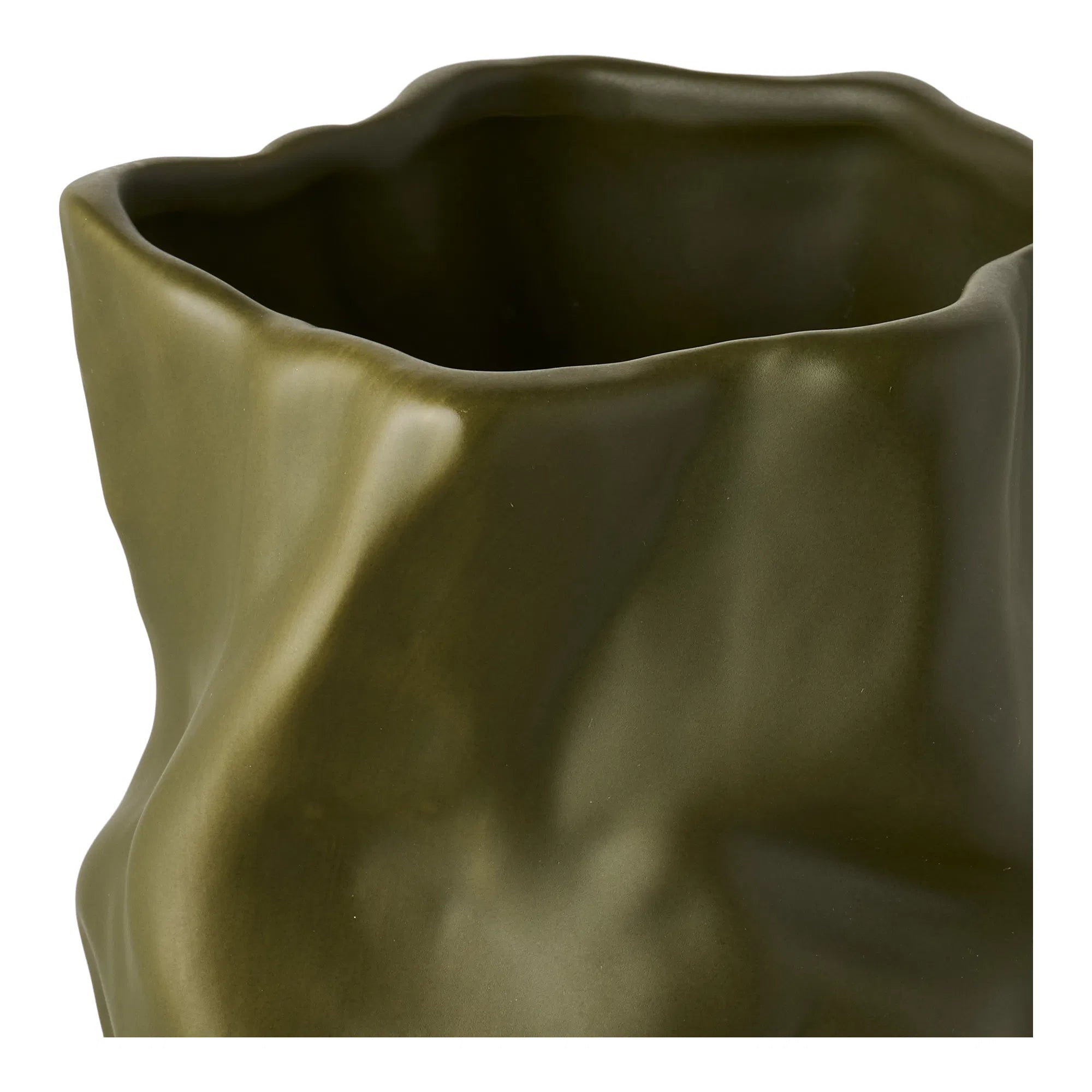 Vase „Olive Flow“ – Keramik in organischer Form