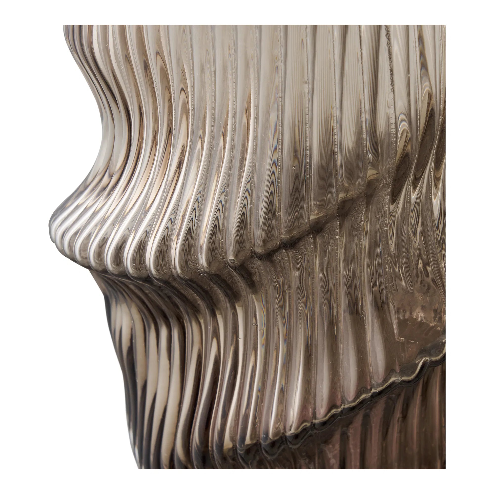 Vase Salmira - edle Glasvase in braun