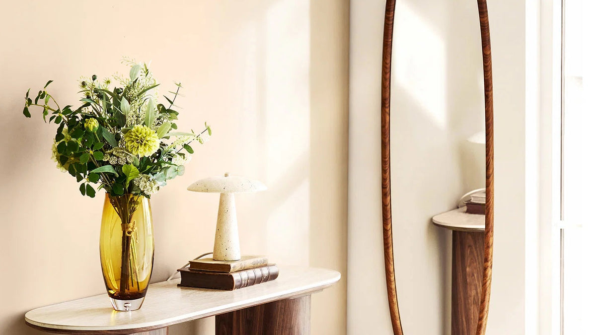 Vase Finn - aus gold-orangem Glas
