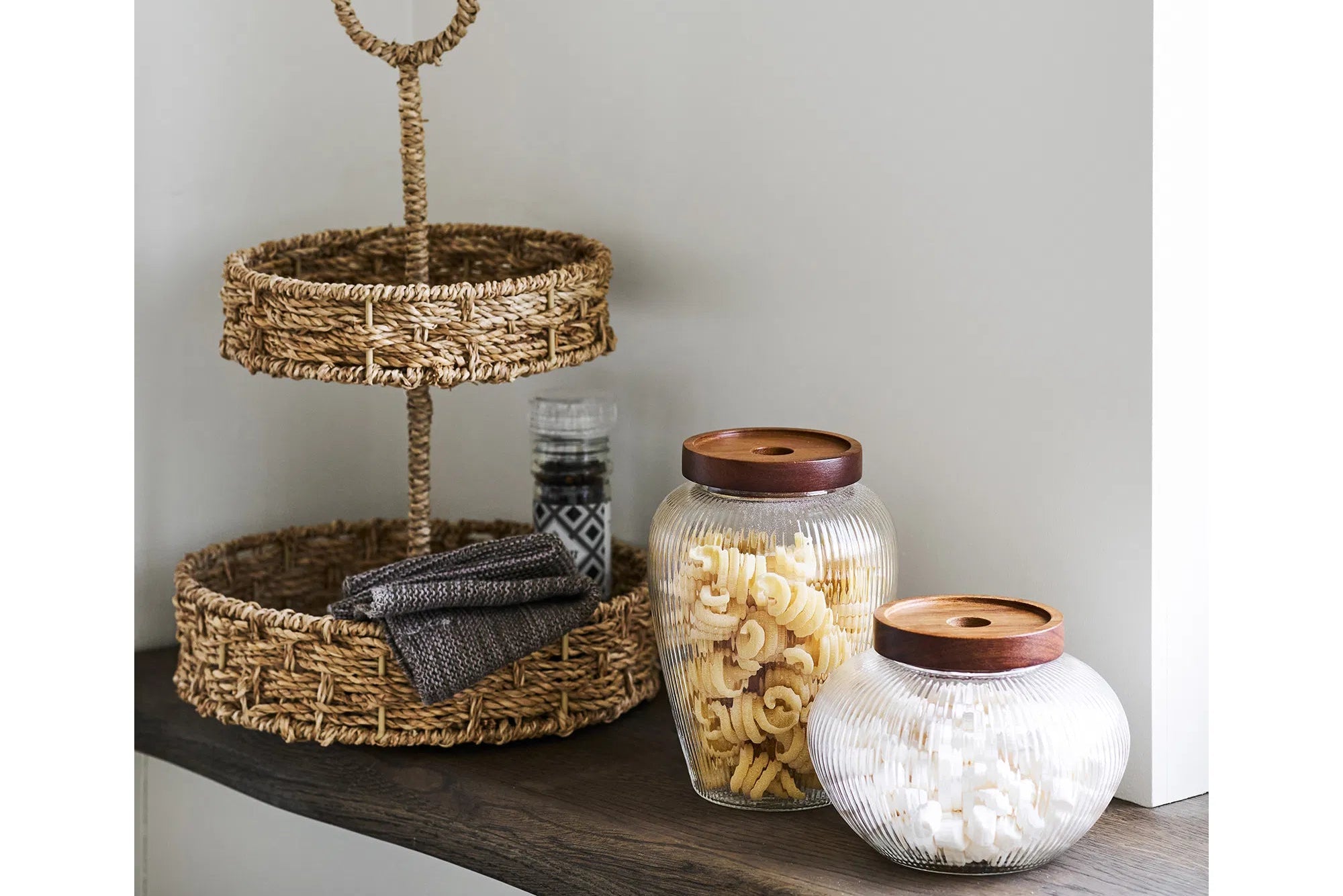 Aufbewahrungsdose Elvaria - aus Glas gefertigt mit Deckel (2er Set)