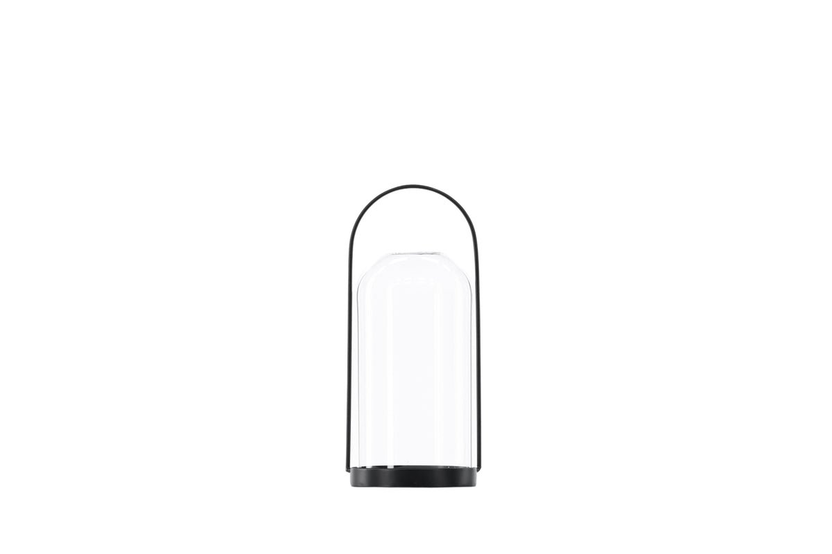 Laterne Martin - Laterne aus Glas und schwarzem Eisen in zwei verschiedenen Größen
