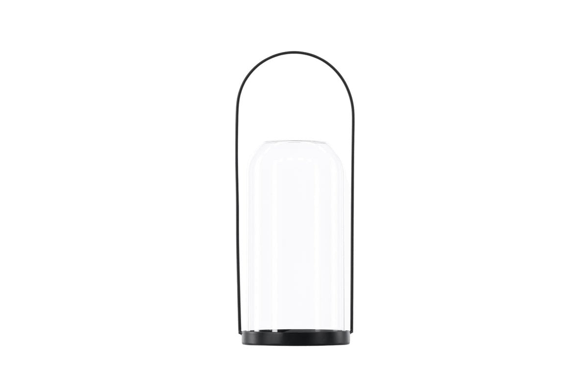 Laterne Martin - Laterne aus Glas und schwarzem Eisen in zwei verschiedenen Größen