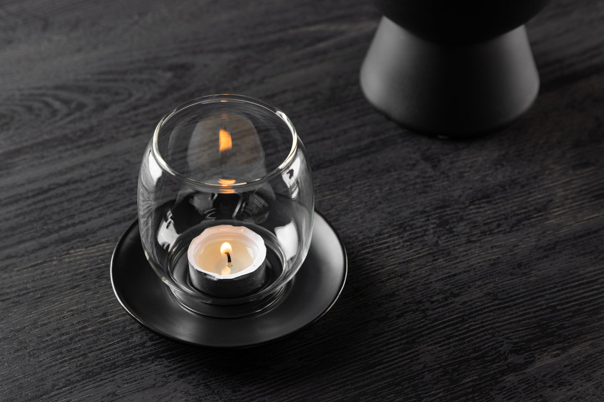 Laterne Nordlicht - Laterne aus Glas und Steinzeug