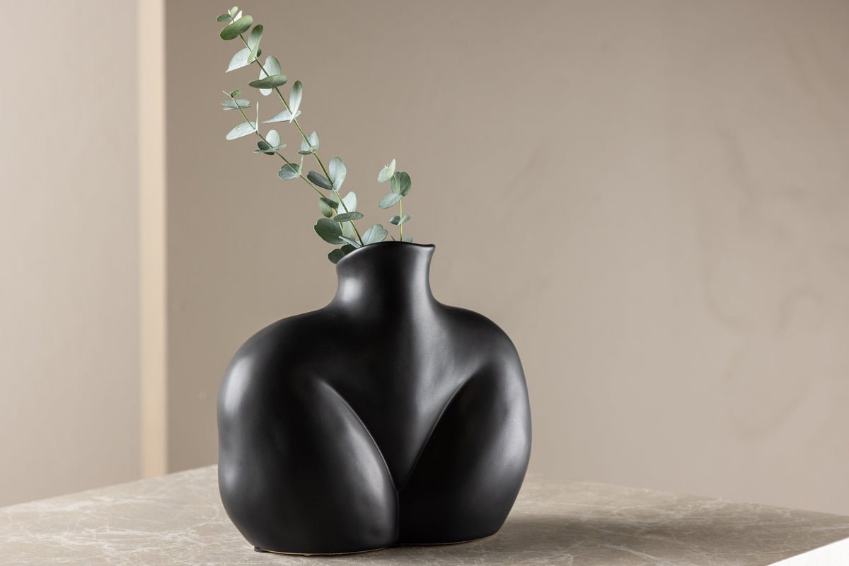 Vase Selara 15 cm – Feminine Eleganz in Schwarz
