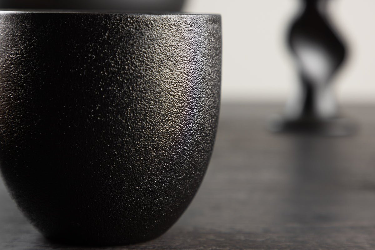 Kaffeetassen Black Swan II - 2er-Set ohne Griff, aus robustem Keramik