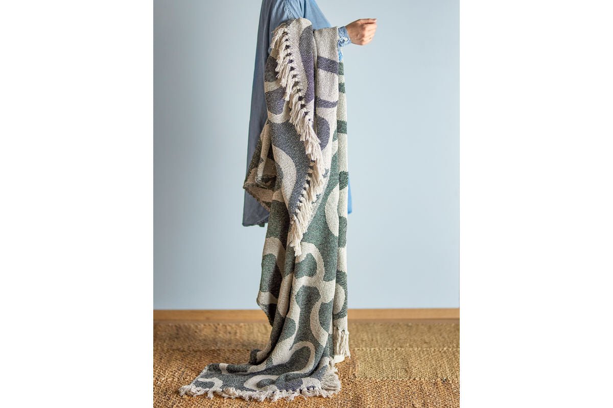 Tagesdecke Maris - Schwarz, aus recycelter Baumwolle