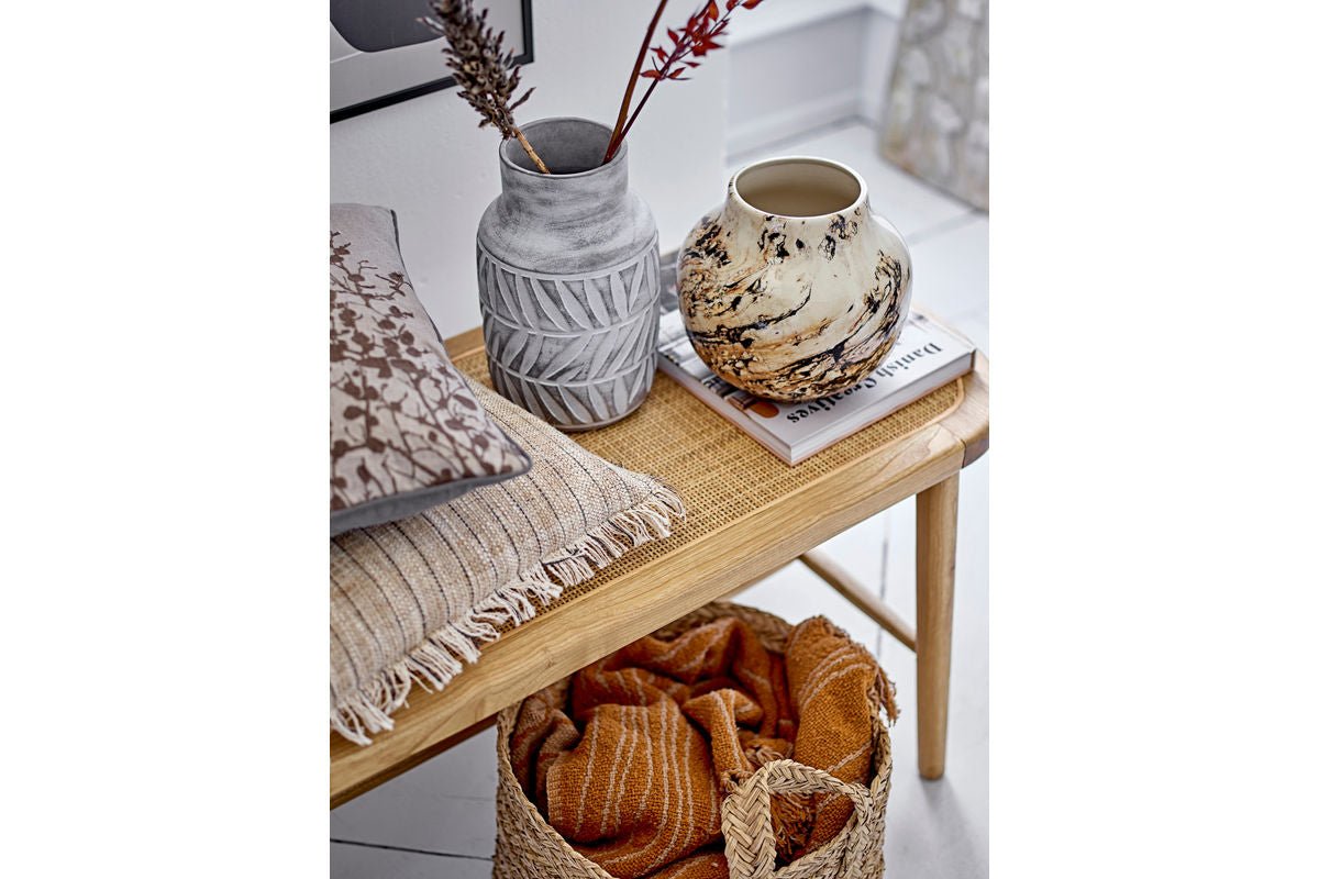 Überwurfdecke Koa – Braun, aus recycelter Baumwolle